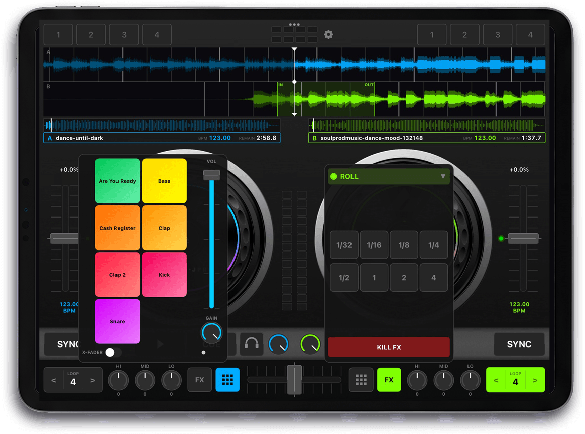 ClubDJ Pro iPad - Effects and sampler